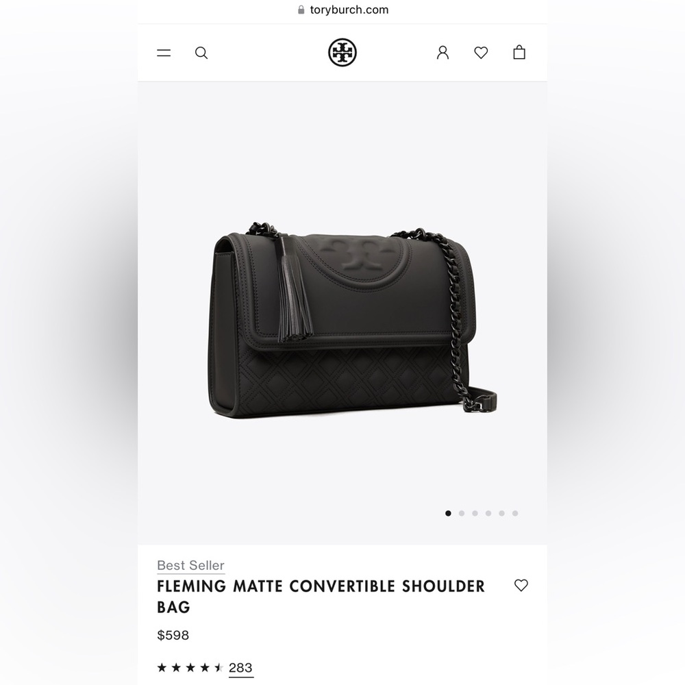 Tory Burch FLEMING MATTE CONVERTIBLE SHOULDER BAG